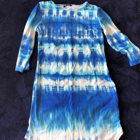 Blue Tie Dyed Dress (Small) - Picture 3 of 4